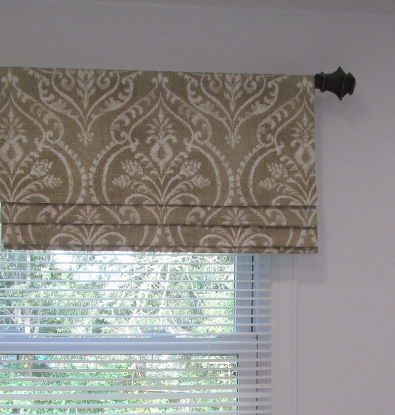 Fauxfake Roman Shade/ Lined Mock Roman Valance/ 4 Color Etsy