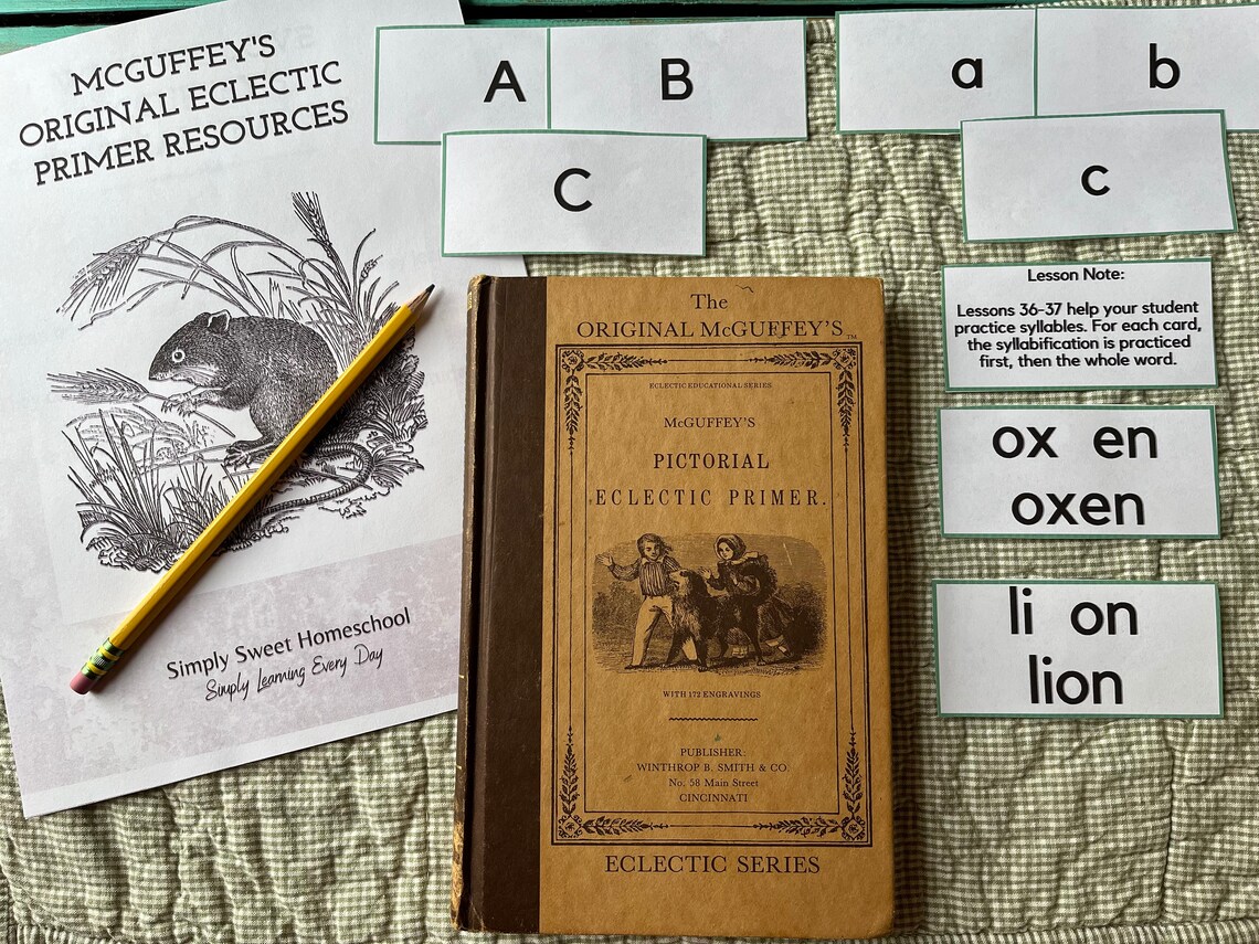 Mcguffey's Original Pictorial Primer Flashcards and Guide - Etsy
