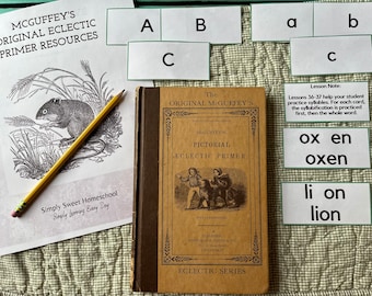 McGuffey's Original Pictorial Primer Flashcards and Guide