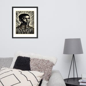 Black Art Print, Afro Art, Afrocentric Wall Art Print, Framed poster Print