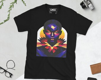 Short-Sleeve Black Queen Unisex T-Shirt Black Art