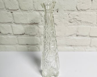 Vintage Cut Glass Geometric Vase