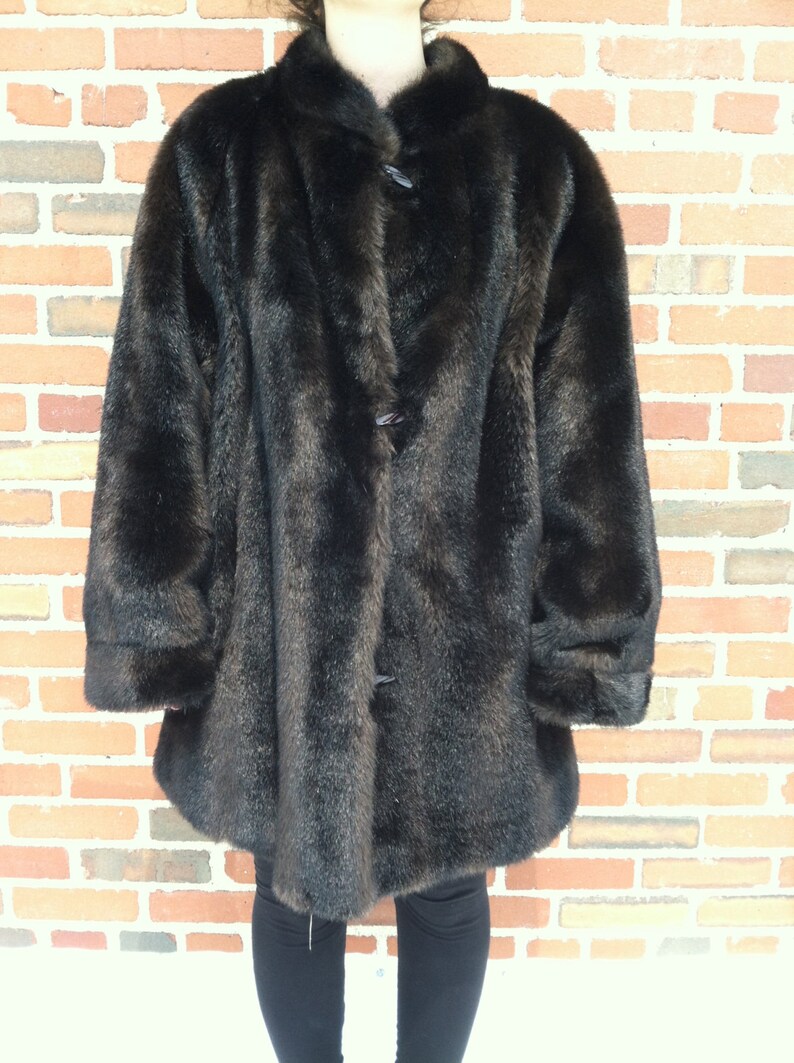 1970s Faux Fur Reversible Coat | Etsy