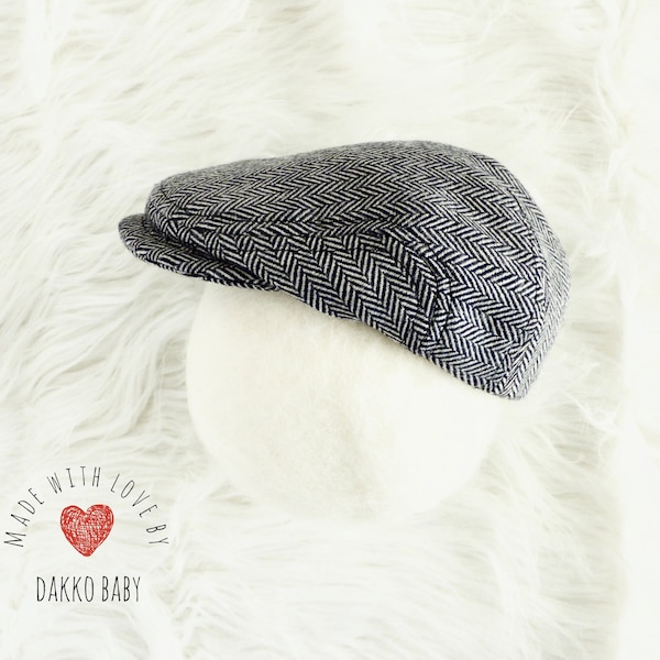 Herringbone Flat Cap Etsy