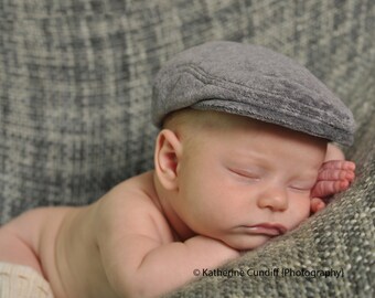 baby flat cap grey