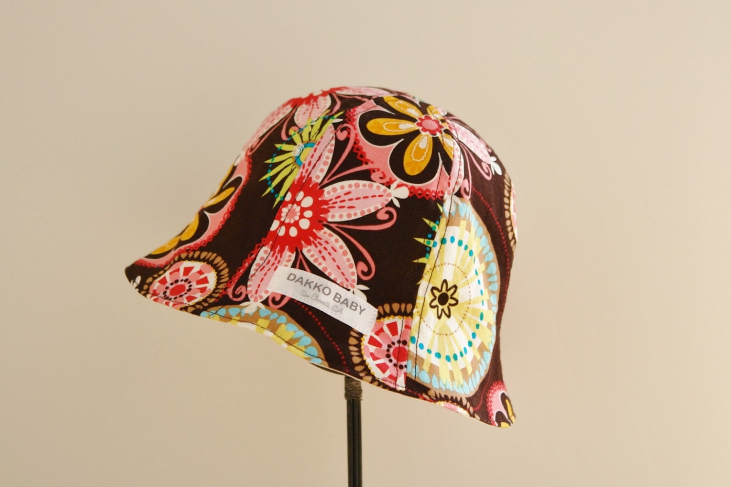 Flower sun hat baby girl summer hat reversible sun hat Etsy