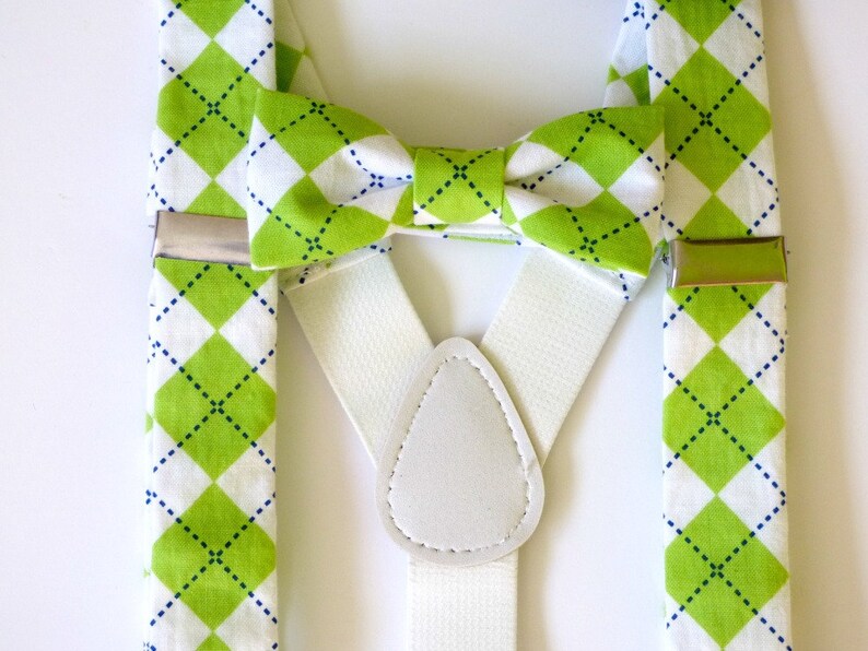 Baby boy suspenders and bow tie lime green bowtie set infant Etsy