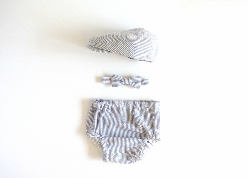 Gray Seersucker Bloomers Newborn Bloomers Baby Boy Diaper Etsy
