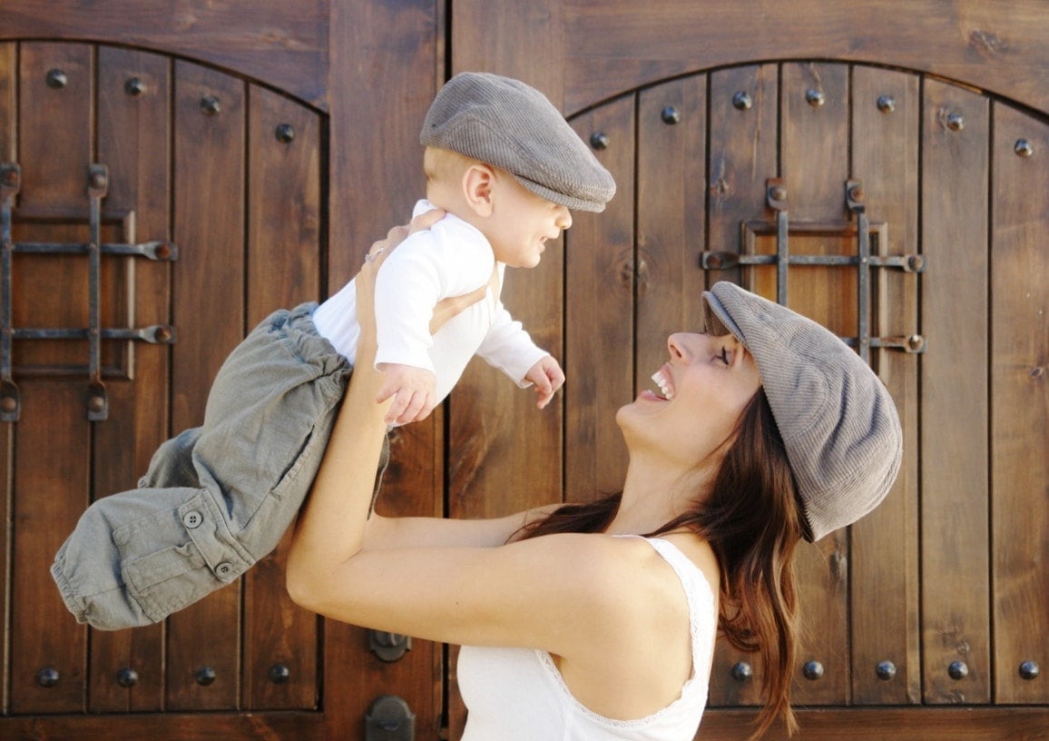 Corduroy Flat Cap - Newsboy Cap for Women, Gray Newsboy Hat