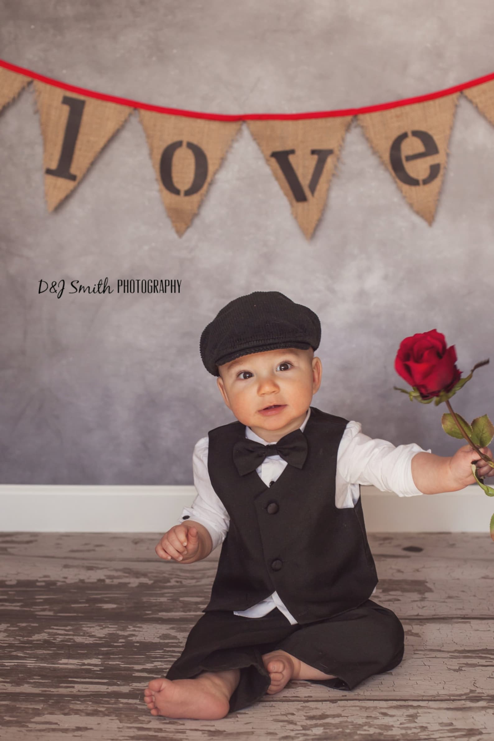 Black Baby Hat Baby Flat Cap Baby Boy Photo Prop Newsboy Etsy