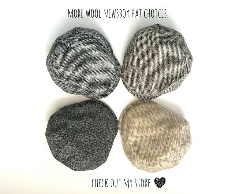 Wool Newsboy Hat for Baby Boy Heather Gray Winter Flat Hat Etsy