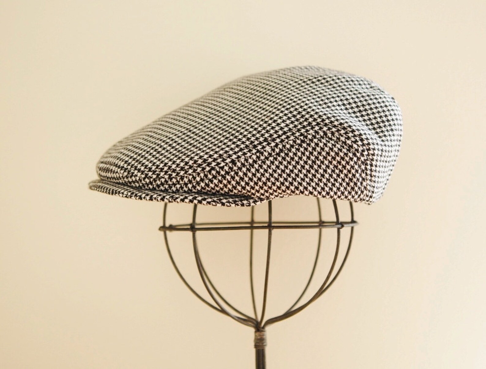 Houndstooth Baby Flat Cap Baby Newsboy Cap Golf Newsie Etsy