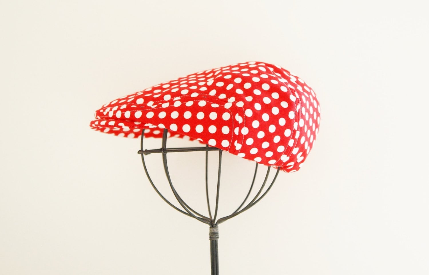 Red Polka Dot Baby Flat Cap Red Newsboy Cap Baby Boy Newsboy Etsy