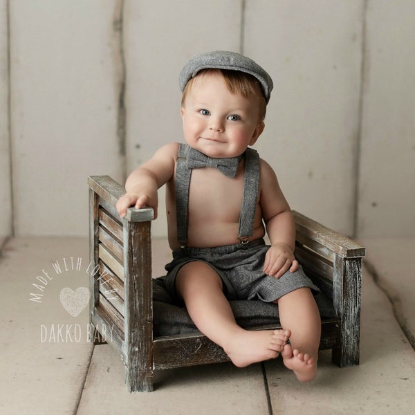 First Birthday cake smash outfit, boy Birthday photo outfit, smash cake outfit, boy Easter outfit, ring bearer outfit - made to order