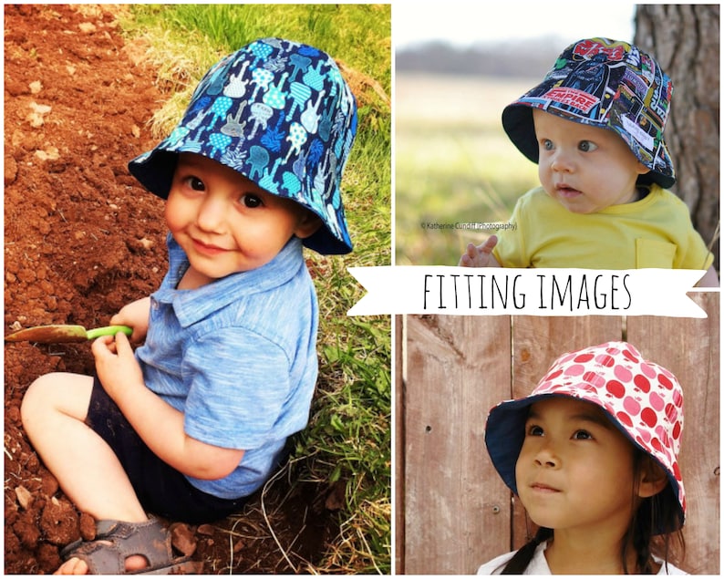 Heart Print Baby Sun Hat - Reversible Denim Toddler Hat, Made to Order imagem 8