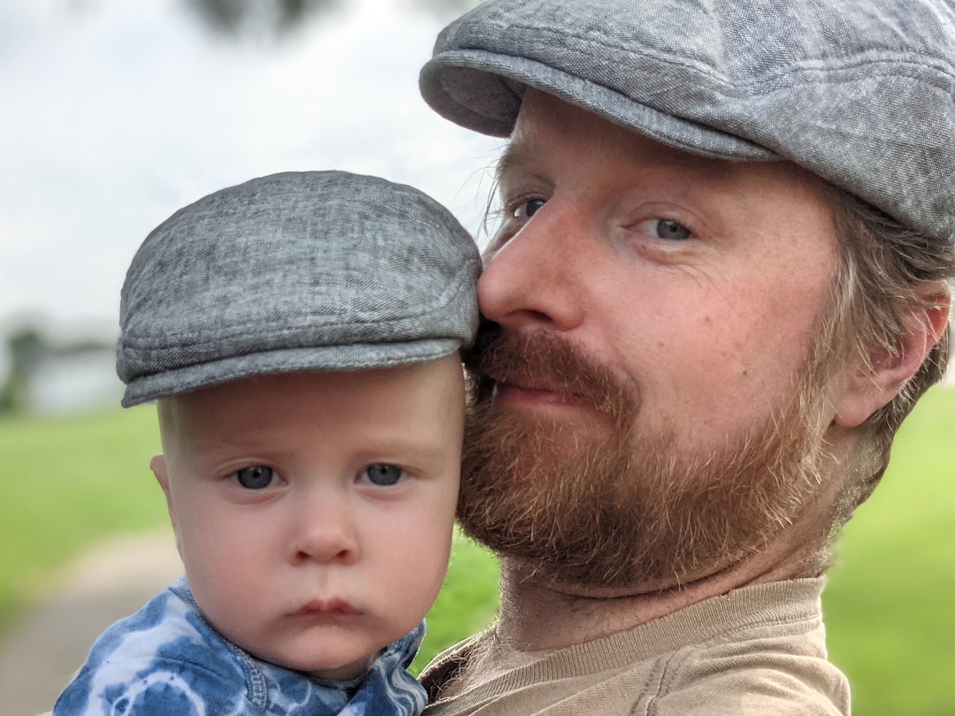Father and Son Flat Cap Fathers Day Gift for Daddy and Baby Dad