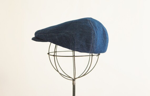 NEW Boys Blue Denim Flat Cap Hat SUMMER 1-2 and 2-4 years By Pesci Kids 