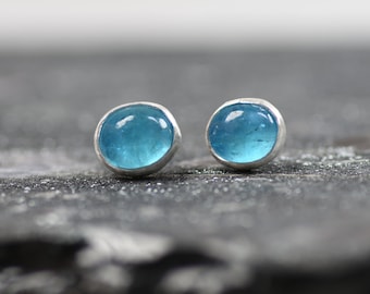 Sky Blue Quartz and Celtic Design Dangle Earrings Genuine Apatite