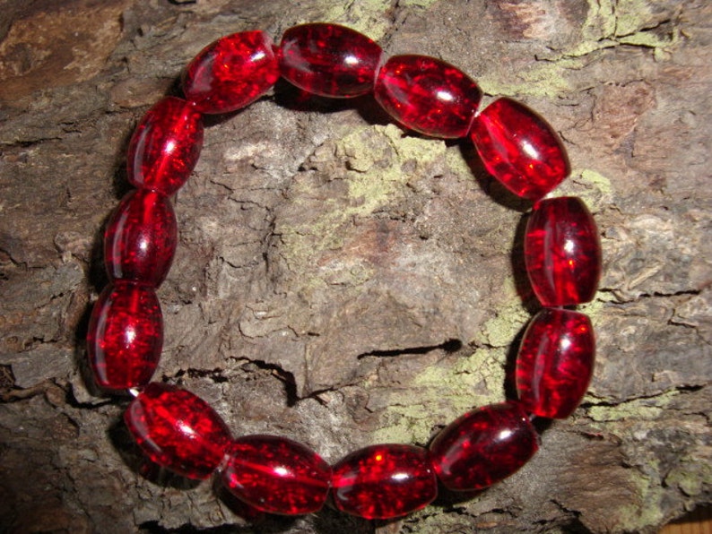 Red beaded bracelet