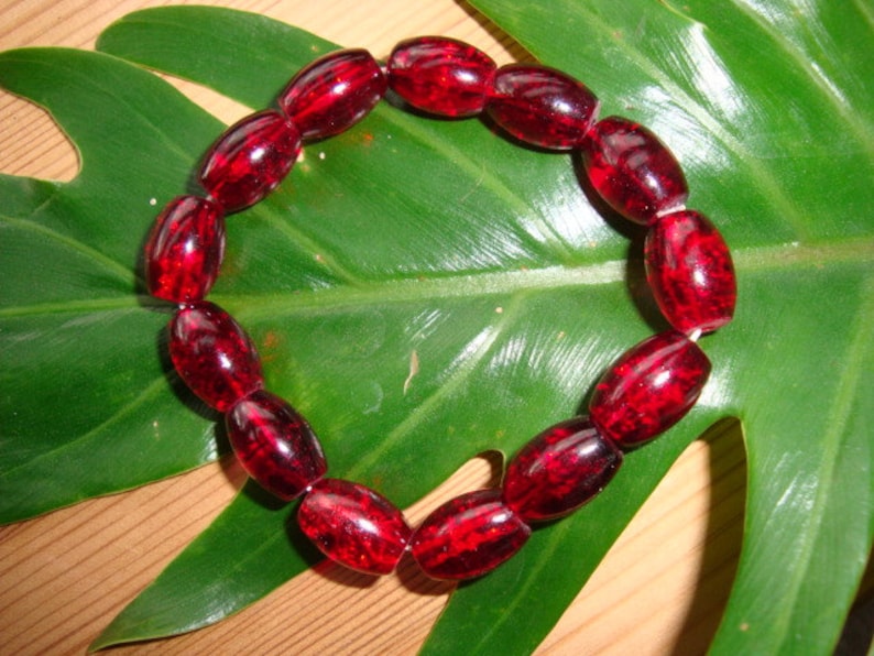 Red beaded bracelet