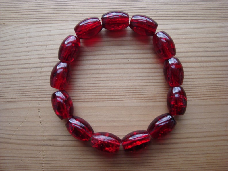 Red beaded bracelet