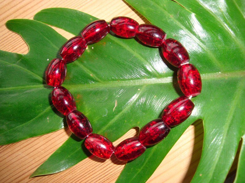 Red beaded bracelet