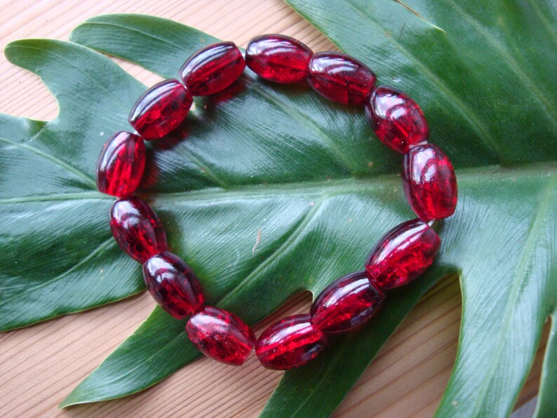 Red beaded bracelet