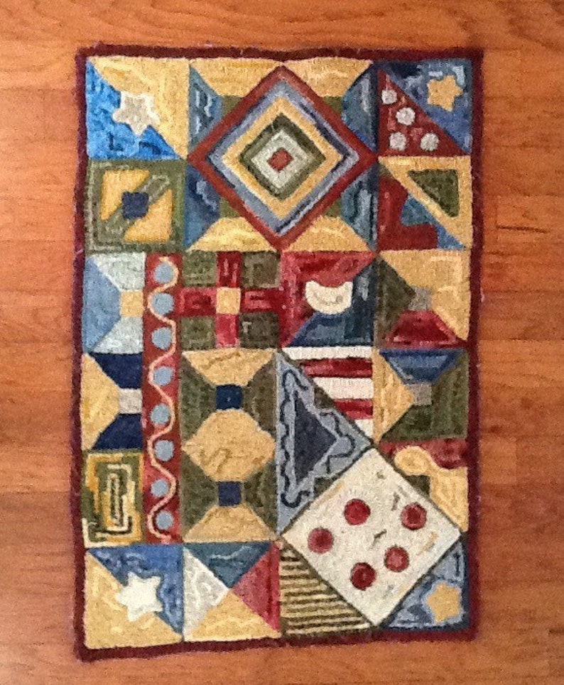 Geometric Rug Hooking Pattern Etsy