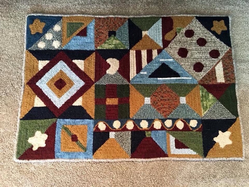 Geometric Rug Hooking Pattern Etsy