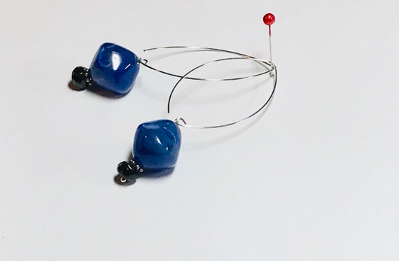 blue rock earrings