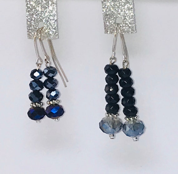 Multi colored beaded earrings deals