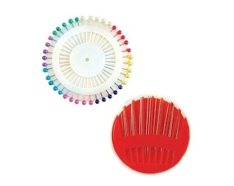 Pearlized Head Pins and Sewing Needles Value Pack