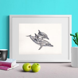 Bottlenose Dolphin Watercolour - DIGITAL/PRINTABLE File Download