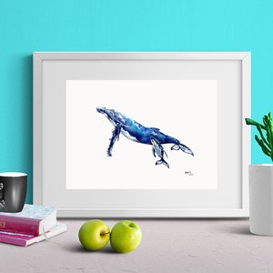 Humpback Whale Mother and Calf Pair Watercolour - DIGITAL/DOWNLOADABLE/PRINTABLE
