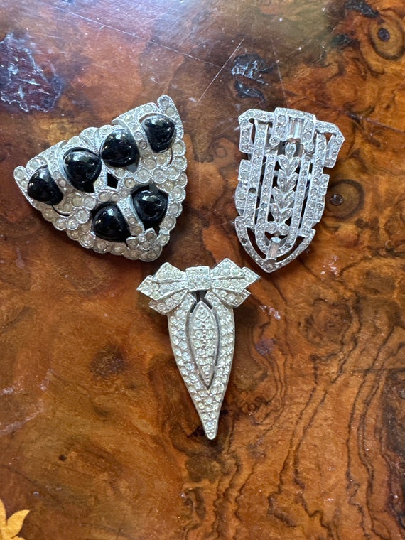 Vintage antique shoe clips Gem