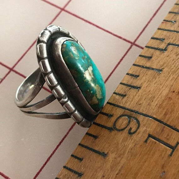 Vintage Turquoise Silver Native American Ring