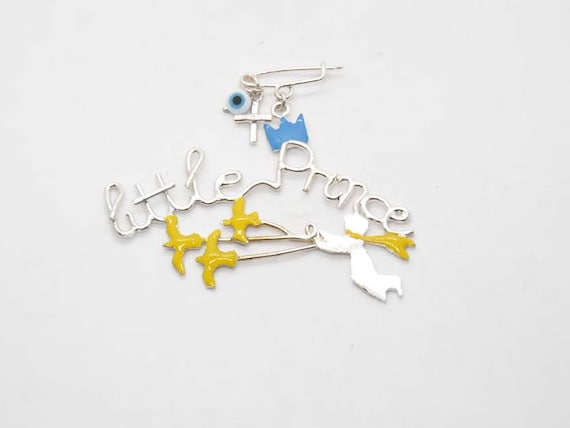Silver 925 Baby Boy With Little Prince Pin, Baby Shower Gift