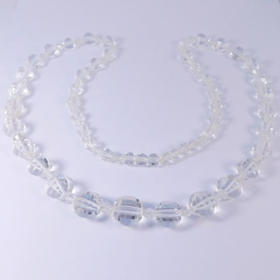 Radiant Elegance Art Deco Cut Crystal Necklace