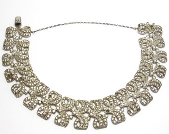Art Deco Paste Sterling Bracelet By Ciro London