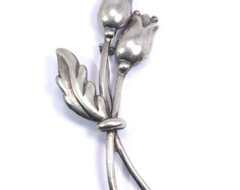 Hector Aguilar 940 Silver Flower Pin Taxco