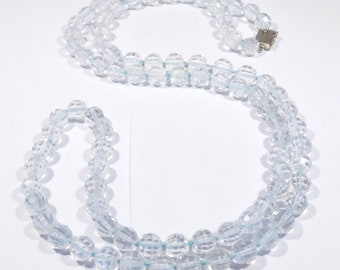 Fancy Faceted Natural Quartz Deco Beads Necklace