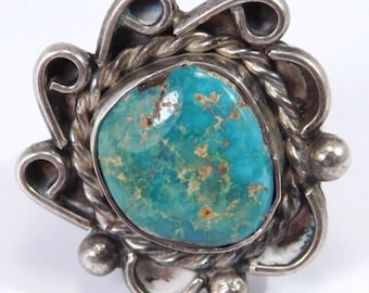 Beautiful Turquoise Ring Sterling Silver Southwest