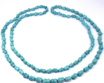 44 Grams Old Long Chinese Turquoise Bead Necklace