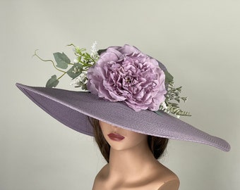 DERBY SALE Purple Lavender Church Wedding Hat Kentucky Derby Hat Bridal Coctail Hat Couture Horse Racing