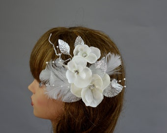 SALE Ivory Bridal Flower Hair Clip Wedding  Bridal Hair Clip