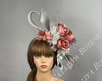 Woman Wedding Kentucky Derby Headband Coctail Hat Couture Bride Party Theater Headband