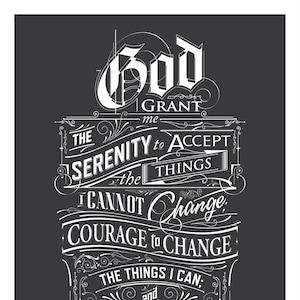The Serenity Prayer poster (Reinhold Niebuhr)