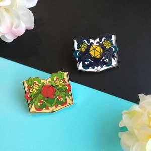 Growing Stories D20 Enamel Pins