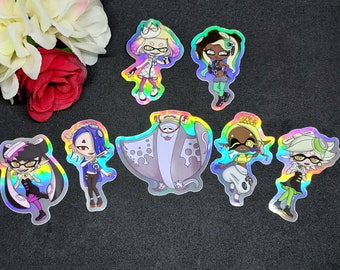 Splatoon Idols Holo Stickers: Squid Sisters, Off the Hook, Deep Cut Sets