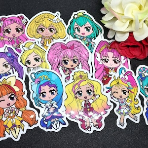 Pretty Cure/ Glitter Force Stickers: Transparent Magical Girl Stickers, Lots of Characters!